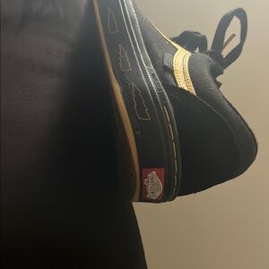 Vans Men's Black and Yellow Sneakers